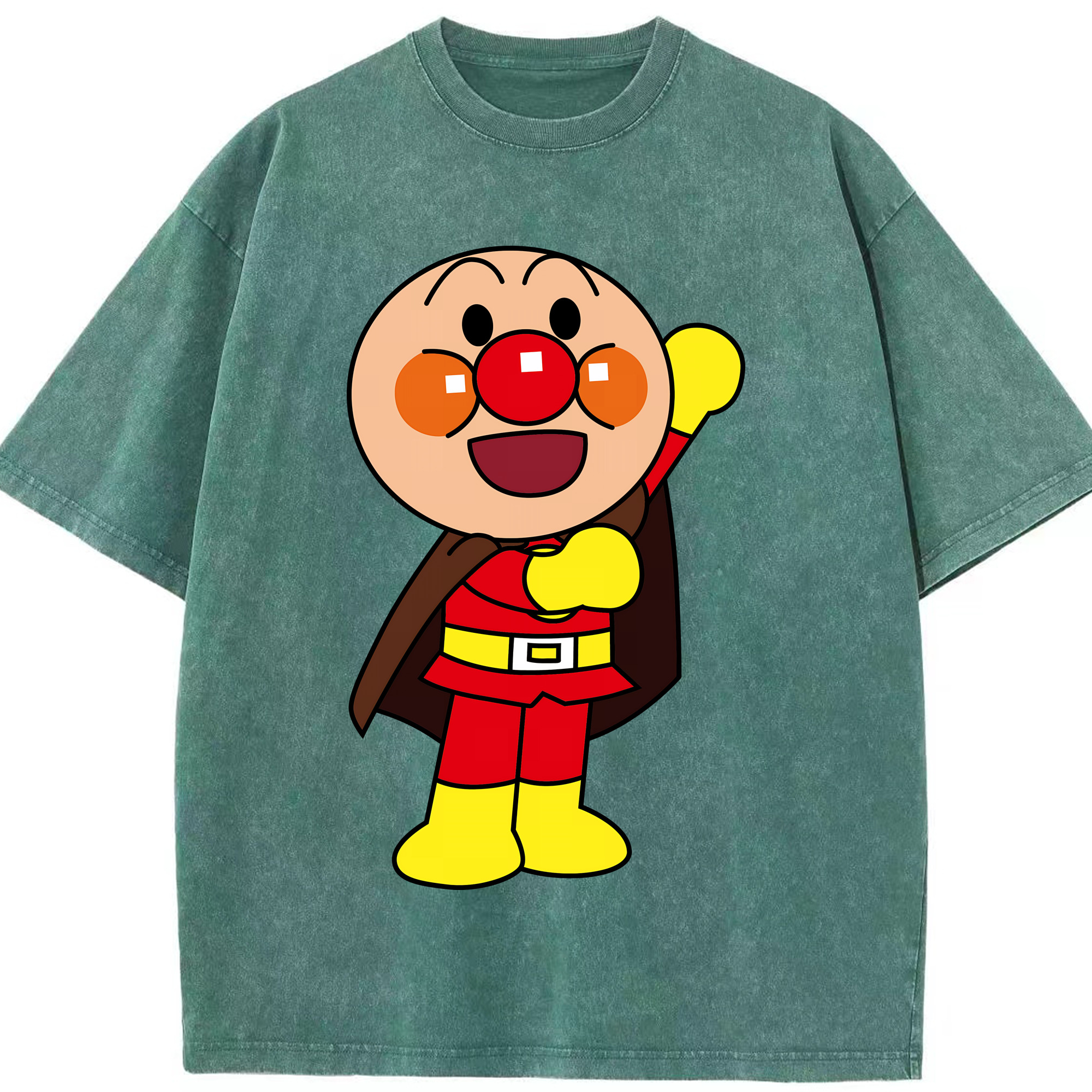 （画像用） アンパンマン Anpanman 綿100% ヴィンテージ風 半袖Tシャツ（フロントプリント）